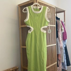 Long green Staud dress